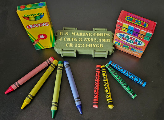Marine Corps Tactical Ration Box - 3D Printed Box w/ Crayons OR Gum