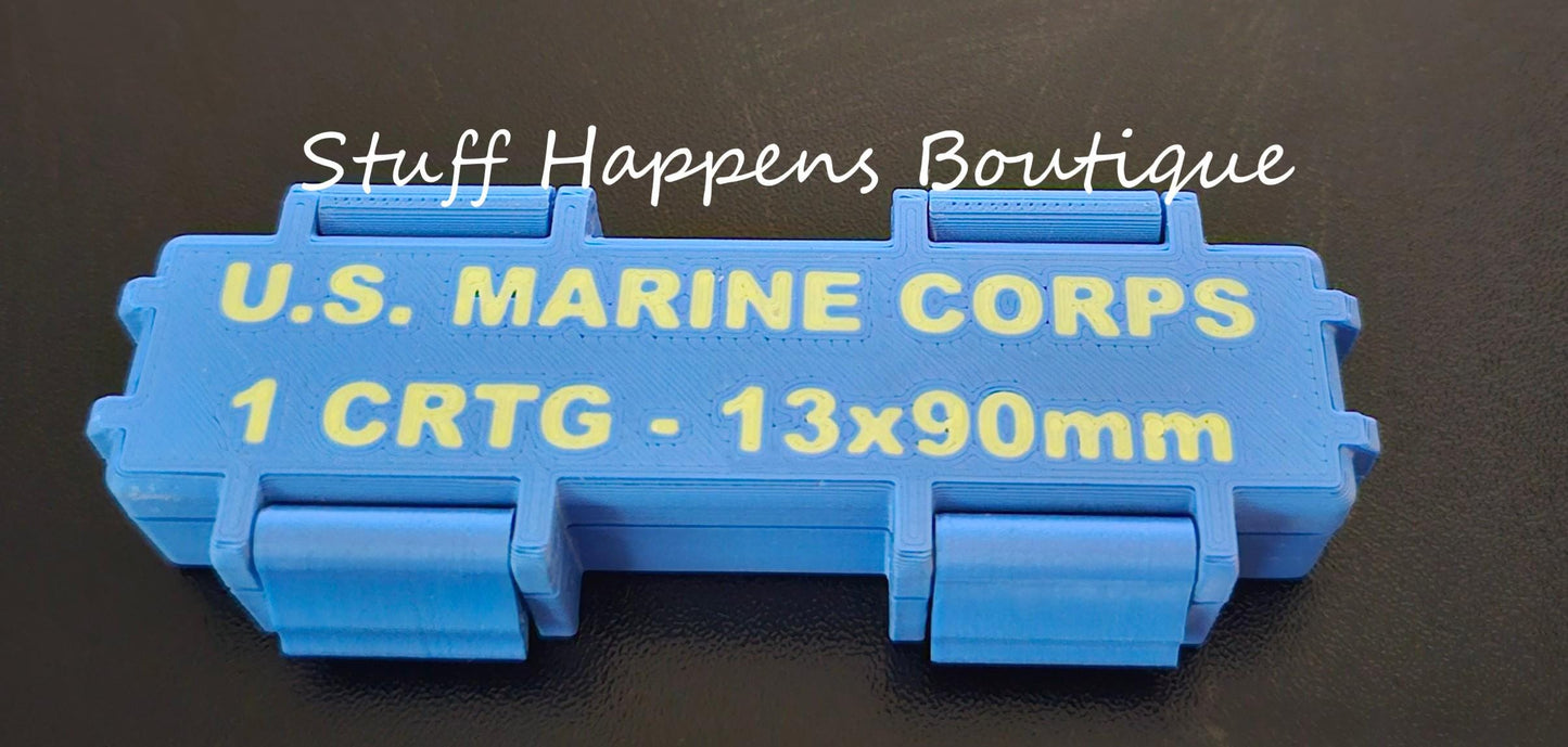 Red, White & Blue USMC Tactical Gum Ration Box Set – 3D Printed Crayon Gum Holders (Set of 3)