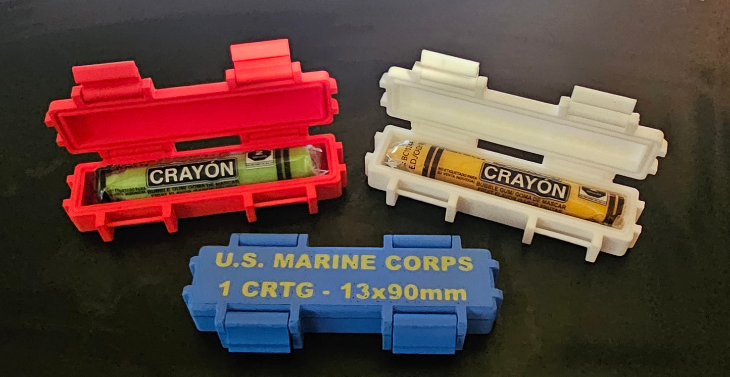 Red, White & Blue USMC Tactical Gum Ration Box Set – 3D Printed Crayon Gum Holders (Set of 3)