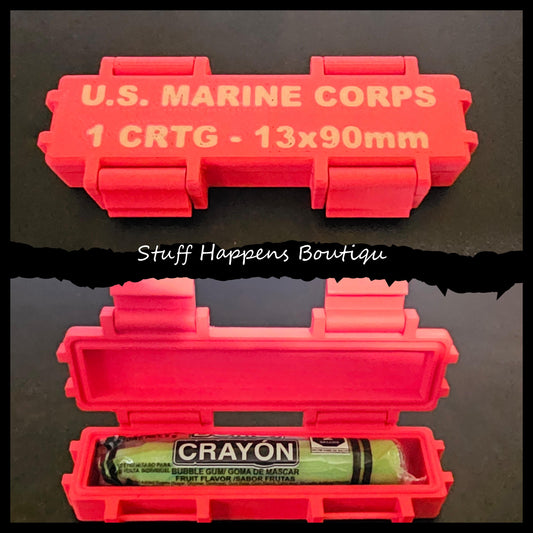 Red USMC Tactical Gum Ration Box - 3D Printed Box