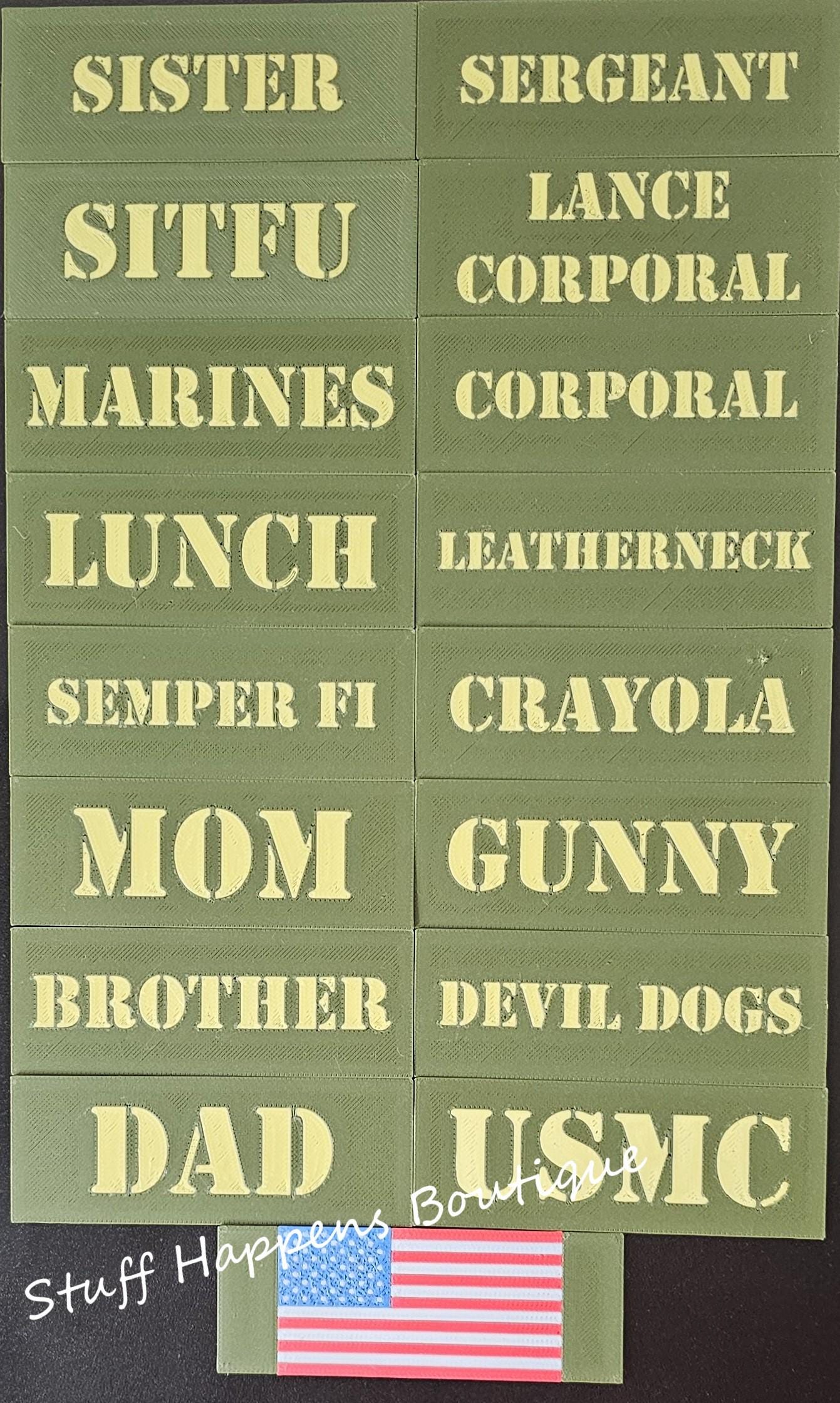 Customizable Marine Corps Tactical Ration Box - 3D Printed Box w/ Crayons