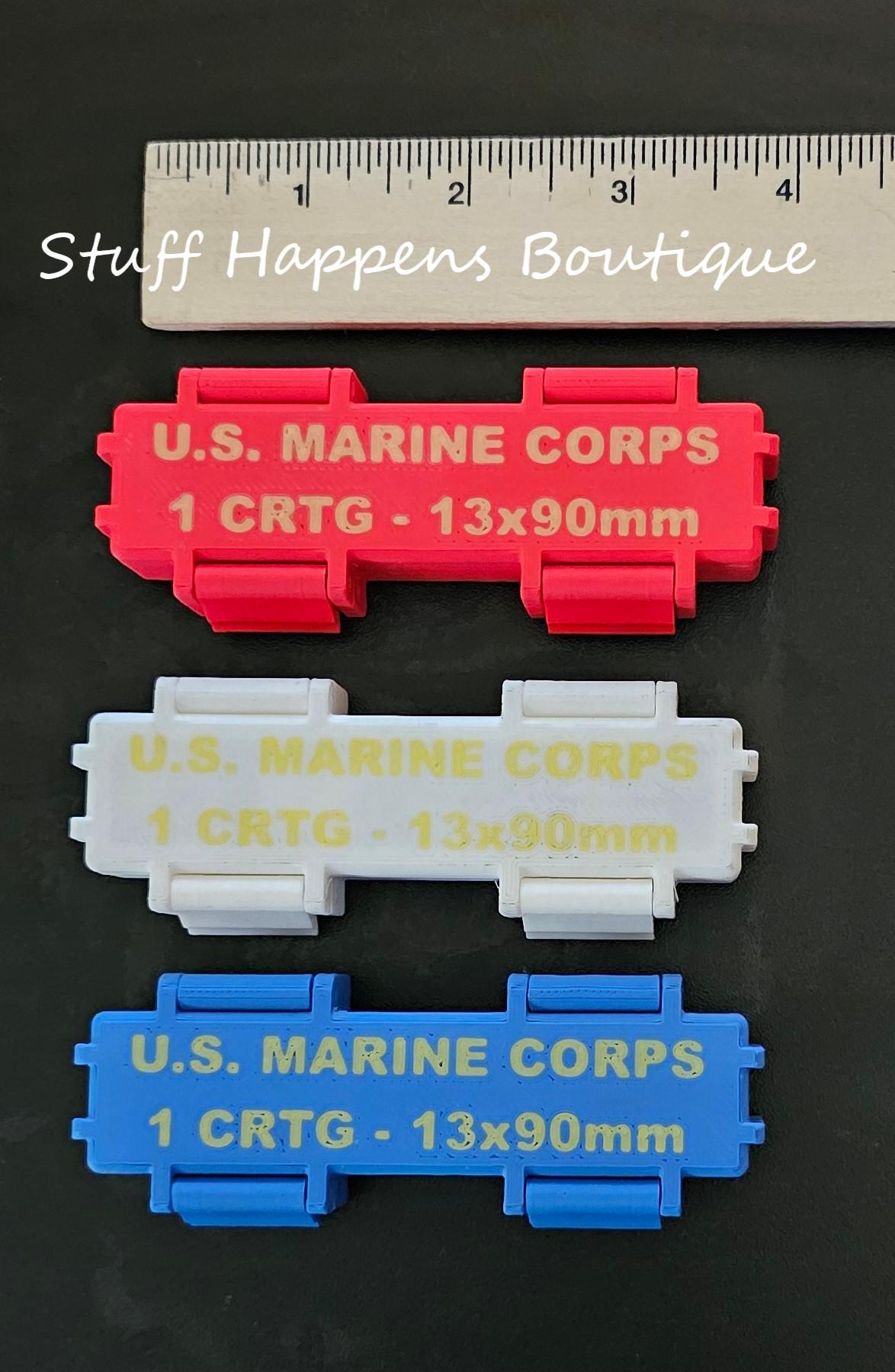 Red, White & Blue USMC Tactical Gum Ration Box Set – 3D Printed Crayon Gum Holders (Set of 3)