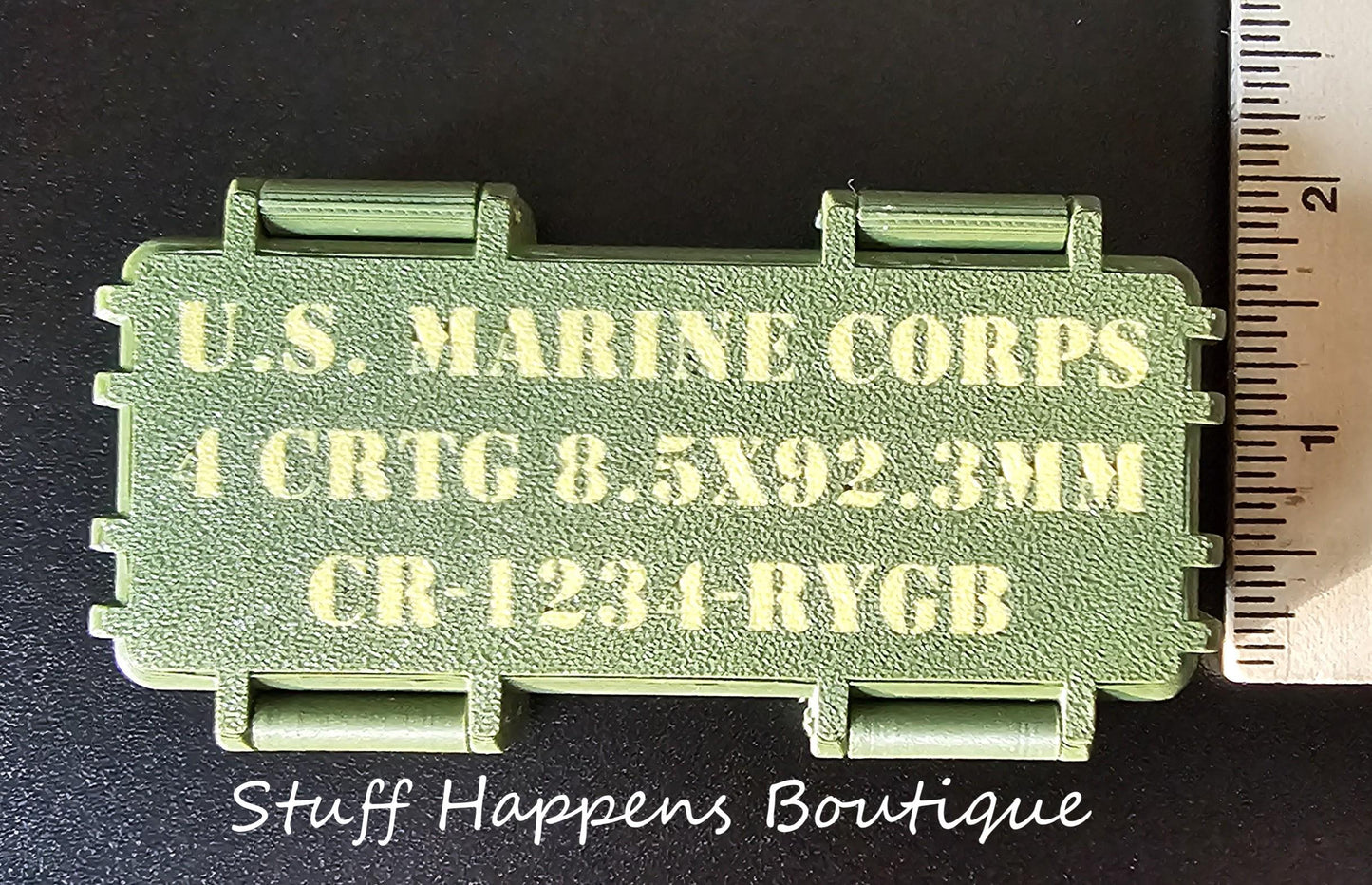 Marine Corps Tactical Ration Box - 3D Printed Box w/ Crayons