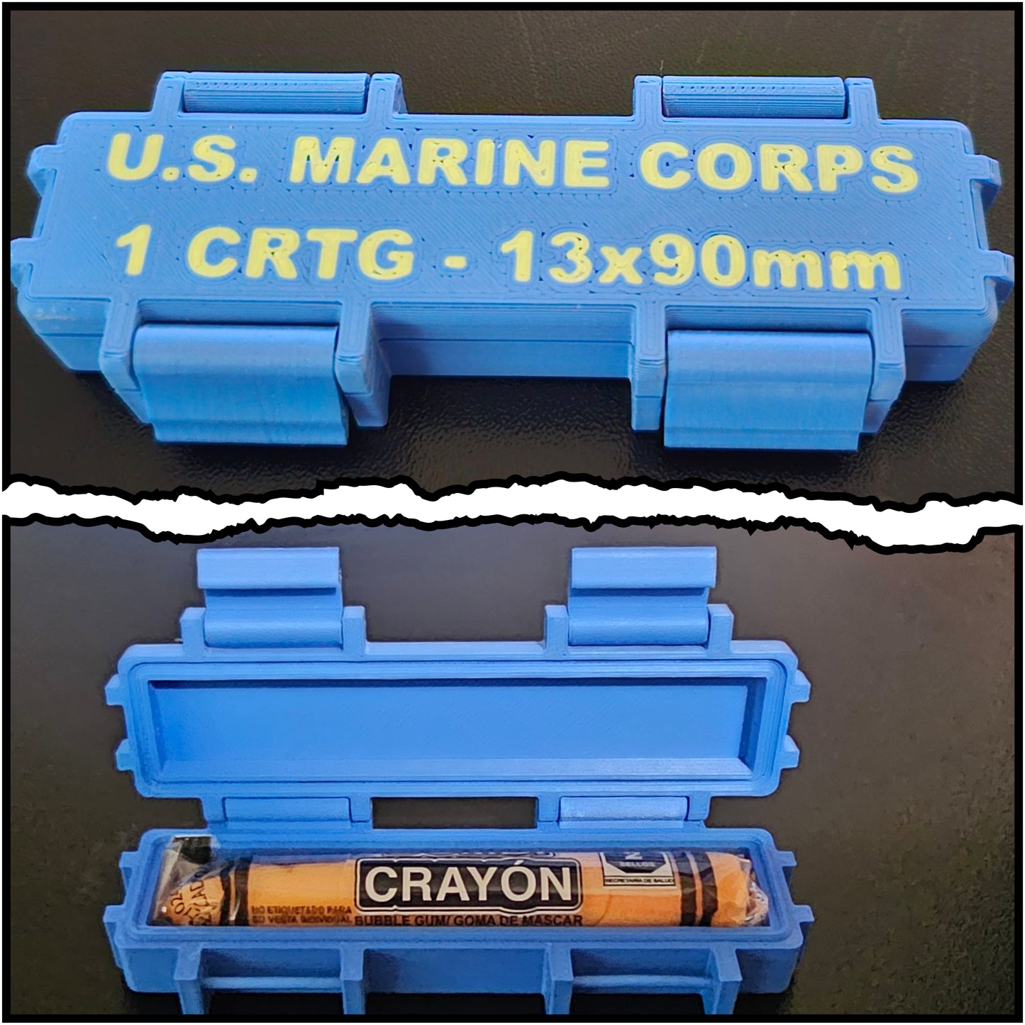 USMC Blue Tactical Gum Ration Box - 3D Printed Box