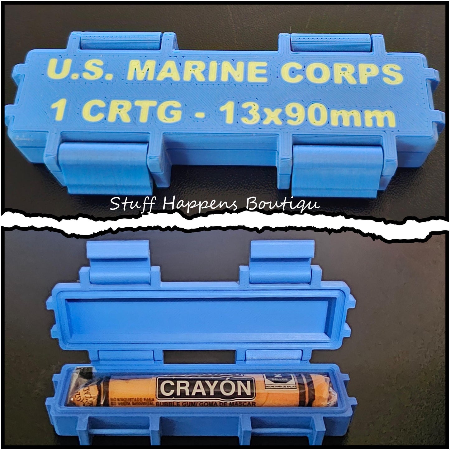 USMC Blue Tactical Gum Ration Box - 3D Printed Box