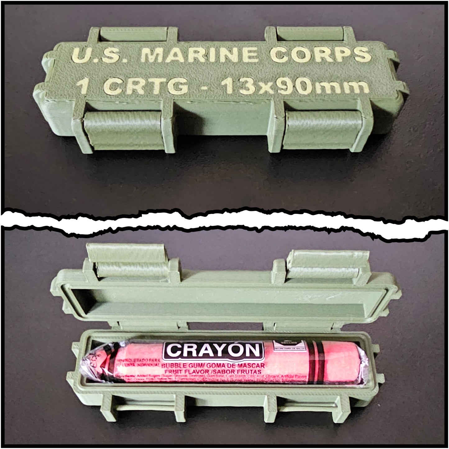 US Marine Corps Tactical Gum Ration Box - 3D Printed Box